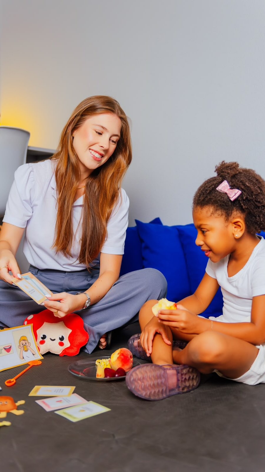 Atendimento com materiais de alimentação